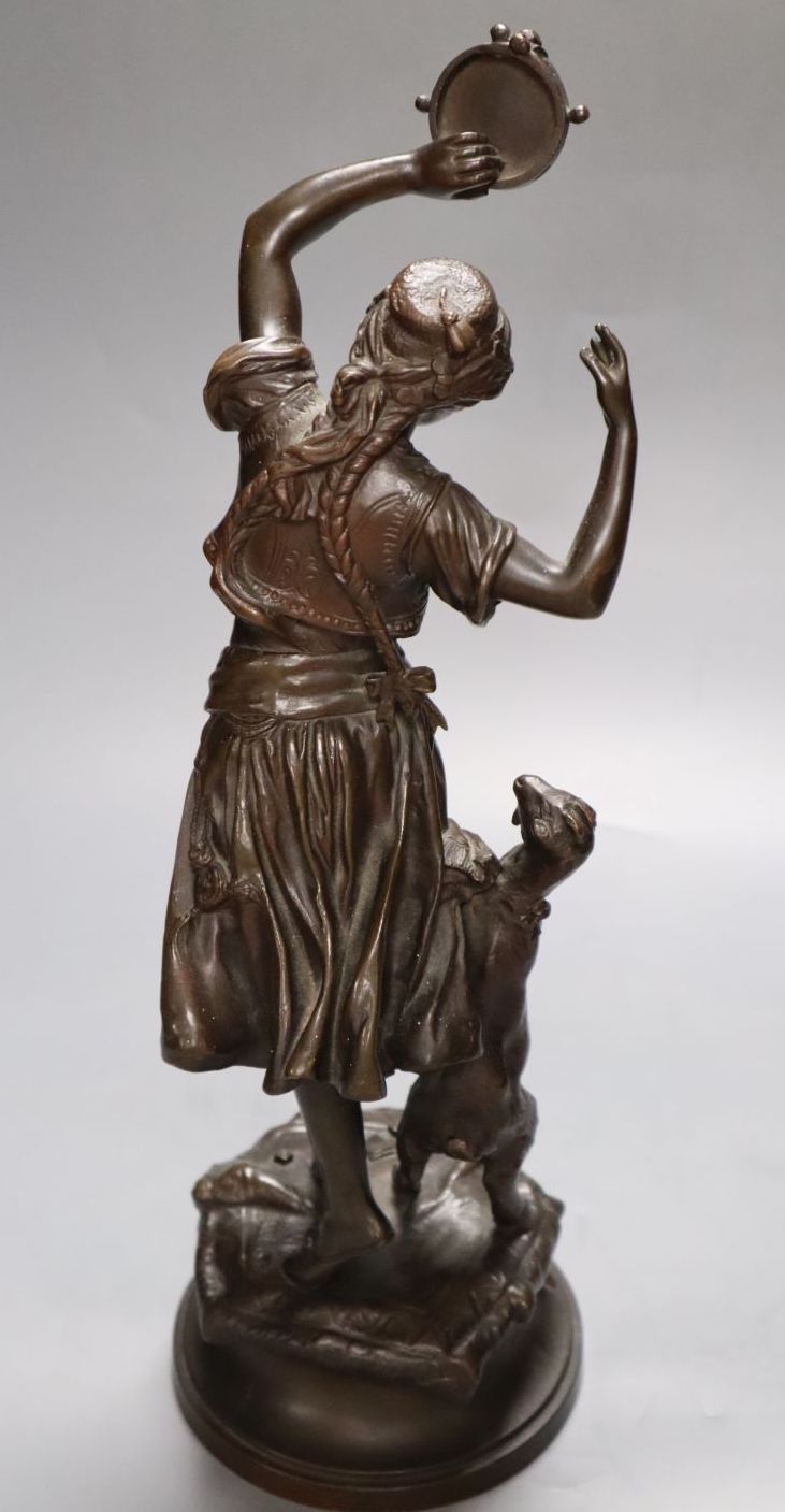 After Gaudez - a bronze figure entitled Esmeralda, 34cm